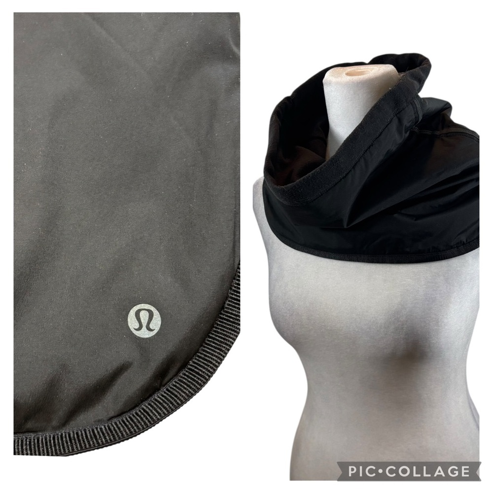 Unisex Lululemon Neck/Face Gaiter Warmer Black Fleece and Nylon One Size
